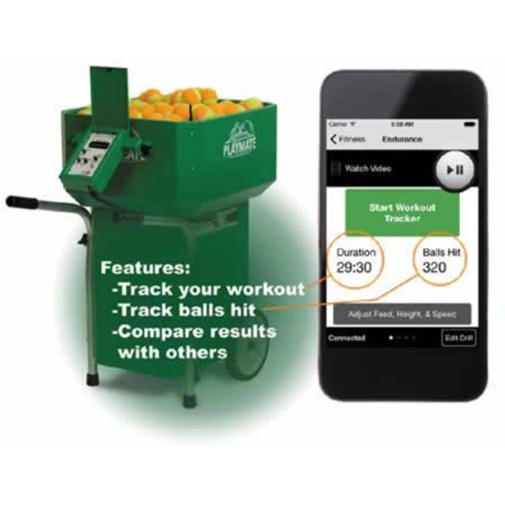 Playmate ISmash Portable Tennis Ball Machine - IPlaymate Workout Tracker Compatible - Image 3