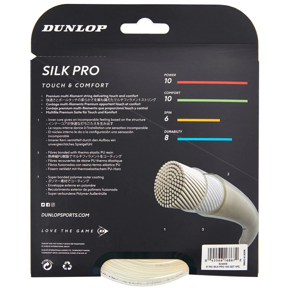 Dunlop Silk Pro 16g Tennis String (Set) 2 Dunlop Silk Pro 16g Tennis String (Set) - Image 2