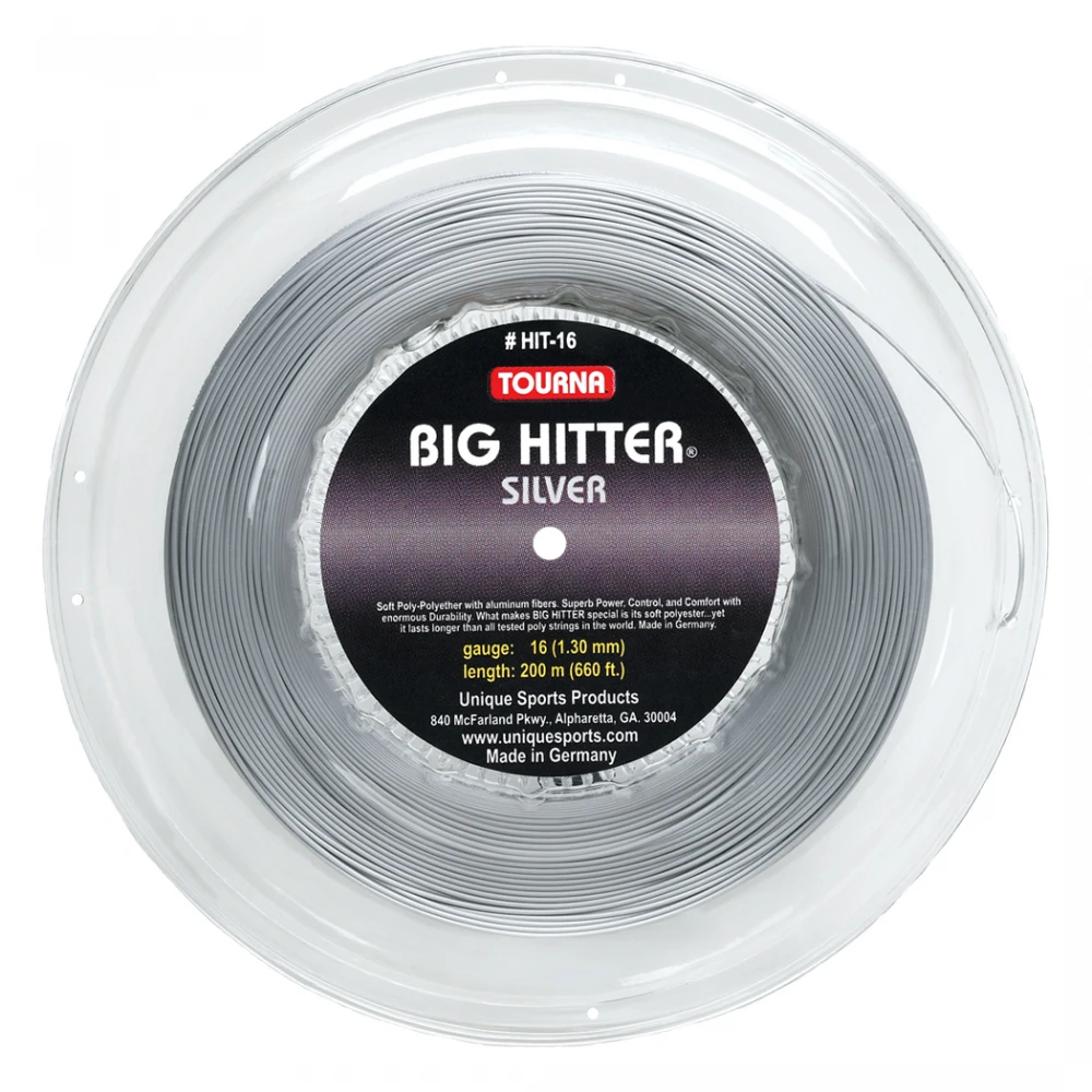 Tourna Big Hitter Silver 18g Tennis String (Reel) 1 Tourna Big Hitter Silver 18g Tennis String (Reel)
