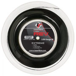 Laserfibre Laser Rev 16g Black Tennis Racquet String (Reel)