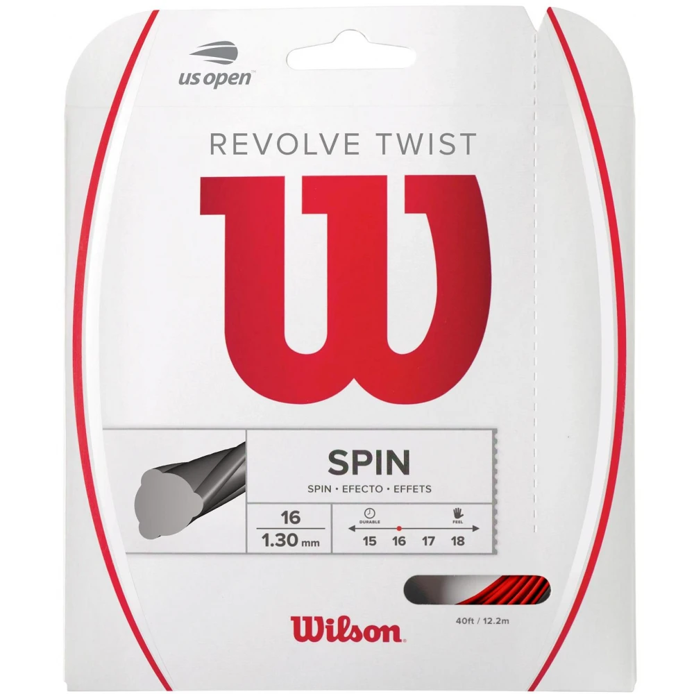 Wilson Revolve Twist 16g Red Tennis String (Set) 1 Wilson Revolve Twist 16g Red Tennis String (Set)