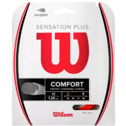 Wilson Sensation Plus 17g Red Tennis String (Set)