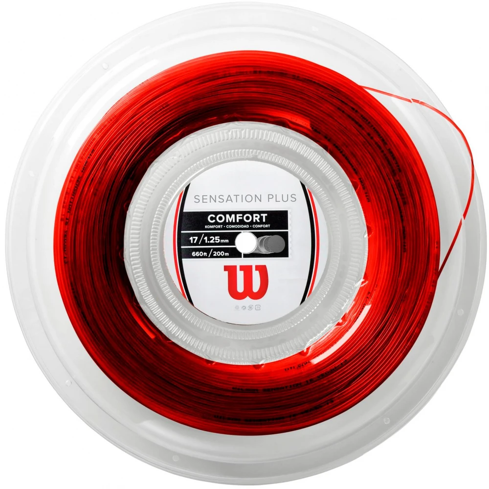 Wilson Sensation Plus 17g Red Tennis String (Reel) 1 Wilson Sensation Plus 17g Red Tennis String (Reel)